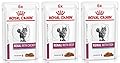 Royal Canin Feline Renal Mix of 6x Tuna 6x Chicken 6x Beef Cat Food each 85gram (Pack of 18)