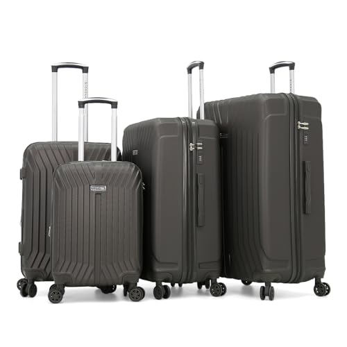 جيوردانو طقم شنط سفر 4 قطع تي اس ايه, رمادي داكن، بولي كربونات (PC)