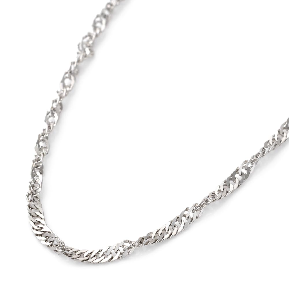 Amazon | PT999 純プラチナ ワイドスクリュー チェーン ネックレス
