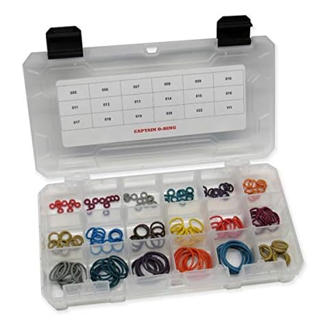 Captain O-Ring LLC Players Kit Jr Color Coded Master Paintball Oring Kit18 Sizes 180 Orings Cover