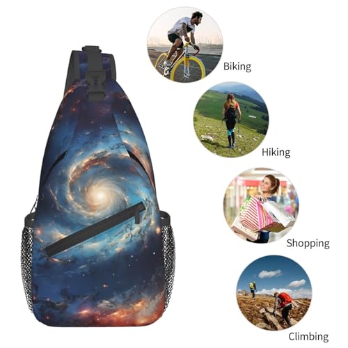Bolso cruzado con diseño Cosmic Swirl, unisex, ligero miniatura 6