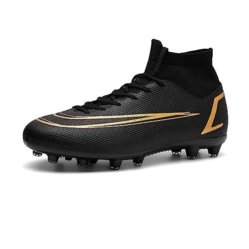 Botas Fútbol para niños Botas Entrenamiento Impermeables al Aire Libre Zapatos Entrenamiento Fútbol Transpirables Pro Zapatos Deportivos Fútbol para niñas Botas Fútbol Cortas Negro1 EU42