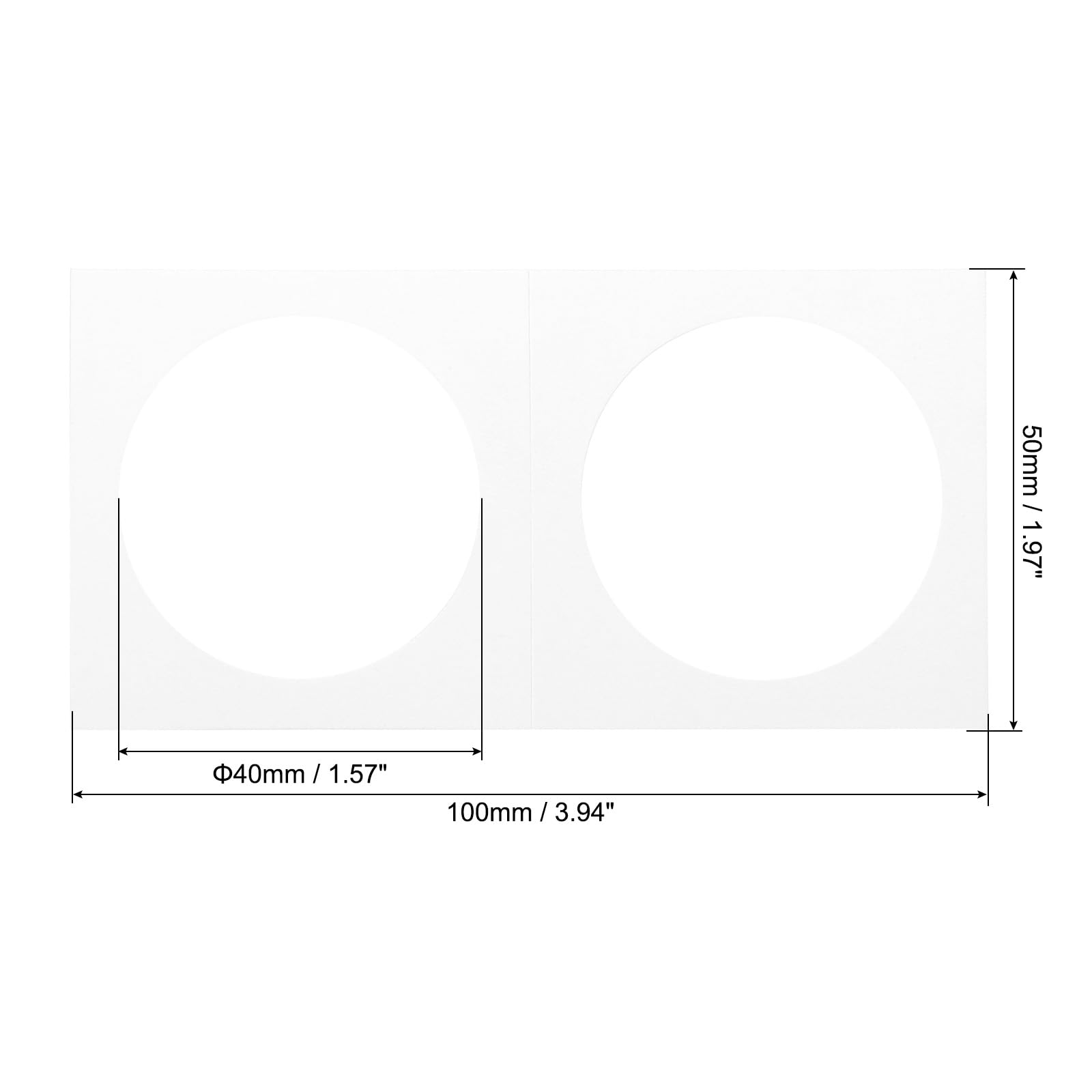 PATIKIL 2 x 2 Coin Flips, 50 Pack 40mm Cardboard Coin Holder Paper Coin Holders for Coin Collection Supplies Collector White - Image 2
