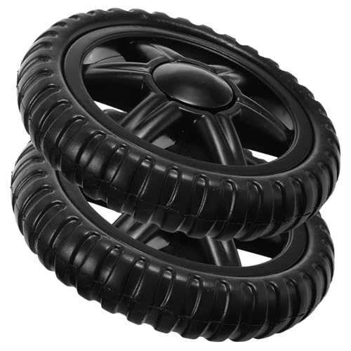 Gogogmee 2Pcs Replaceable Plastic Trolley Wheels Shopping Cart Casters Stable Structure for Easy Transport and Multipurpose Wheelchair Accessory Replacement