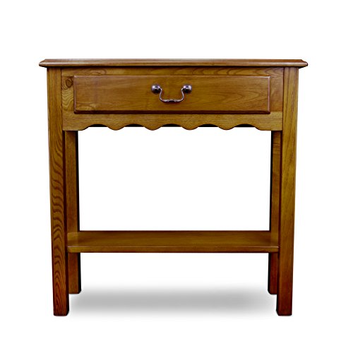 Image of Leick Home Wave Console Table, 28 inch, Medium Oak