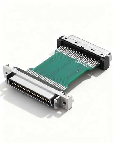 CERRXIAN HPCN50 50 Pin Male to Female SCSI Centronics Mini Adapter Connector