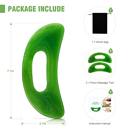 Large Gua Sha Massage Tool, Resin Guasha Scraping Tool Multi-Functional Handheld Lymphatic Drainage Drain Scraper, Sore Muscles Massager For Tension Knots Relaxation, Myo-Fascial Release Treatment #TOP4