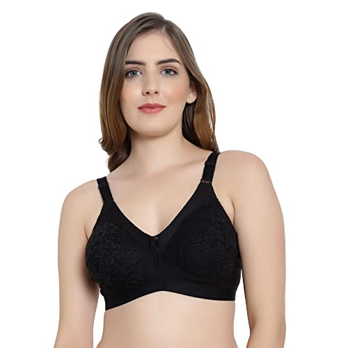 Image of Fashiol Women's Cotton Minimizer Saree Bra | Plus Size Full Coverage Non-Padded Heavy Bust Everyday Ladies Bras - 34 Till 50