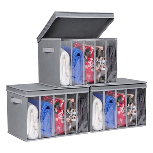 Zilink Sweater Storage Organizer for Closet (3-Pack)