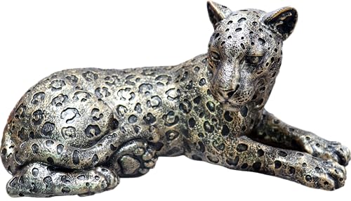 Statue de léopard dorée objet décoration intérieur salon chambre table