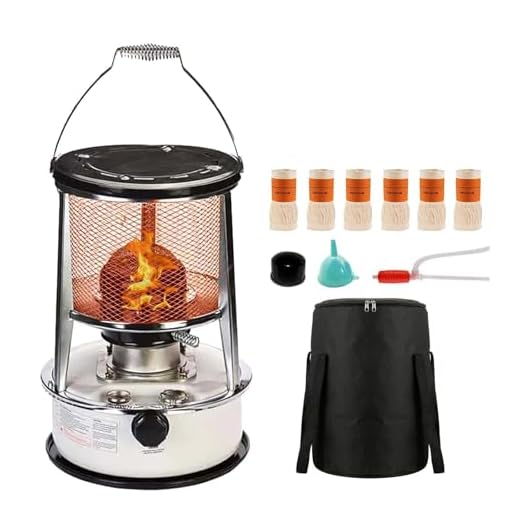 Non Electric Heaters, Mini Kerosene Heater for Camping, Indoor Emergency Heater, Smokeless, Odorless, Safe and Reliable Portable Heater, with Storage Bag, Complete Accessories - 4.6L/6L ( Size : 6L )
