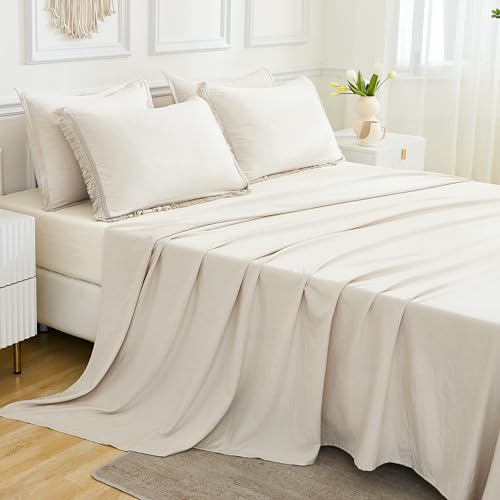 Andency California King Comforter Set, 7 Pieces Beige Bedding by Andency - Used condition - Image 8