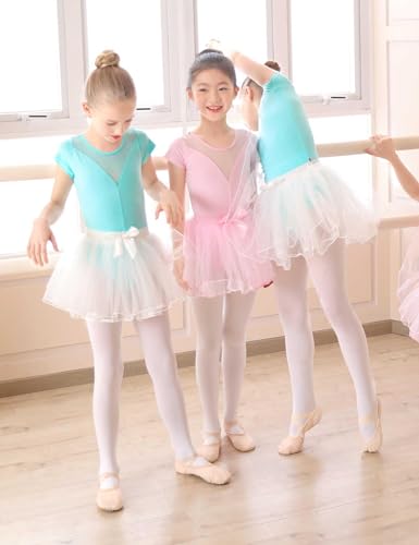 Image of Daydance Cloud Soft 4 Way Stretch Girls Ballet Shoes, Split Sole Dance Slippers for Toddler Girls /Little /Big Kids