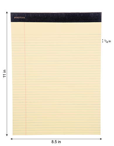Image of Mintra Office Legal Pads, ((xPremium, 8.5in x 11in, Narrow (Canary), 36pk (6-6pks))