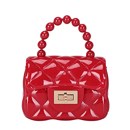 Sac à main pour pièces de monnaie enfants et fillette en PVC rouge