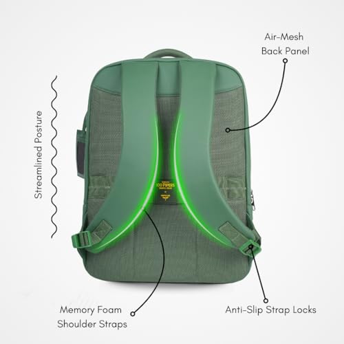 Image of Impulse Pioneer Premium Business Backpack | Unisex Office Bag in Vegan Leather | 27L Water Resistant with 15.6 inch Laptop Sleeve, Anti-Theft Pocket & Padded Straps