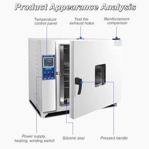 Horno digital de secado por convección de aire forzado con pantalla inteligente para laboratorio e industrial