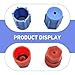 Fiknonk 10 PCS Car AC Service Port Cover Kit, 13mm & 16mm High and Low Pressure Caps with H/L Marks, Universal for Most Cars, Trucks, SUVs (Blue & Red)