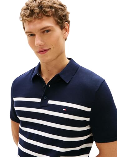 Image of Tommy Hilfiger Men's Lightweight Cotton Knit Short Sleeve Polo Shirt