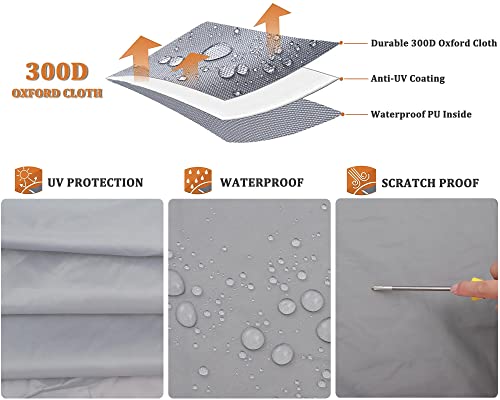 Travel Trailer Rv Cover Fits 27-30.6 Ft, Waterproof 300D Oxford Fabric Scratchproof Breathable Ripstop Camper Cover #TOP3