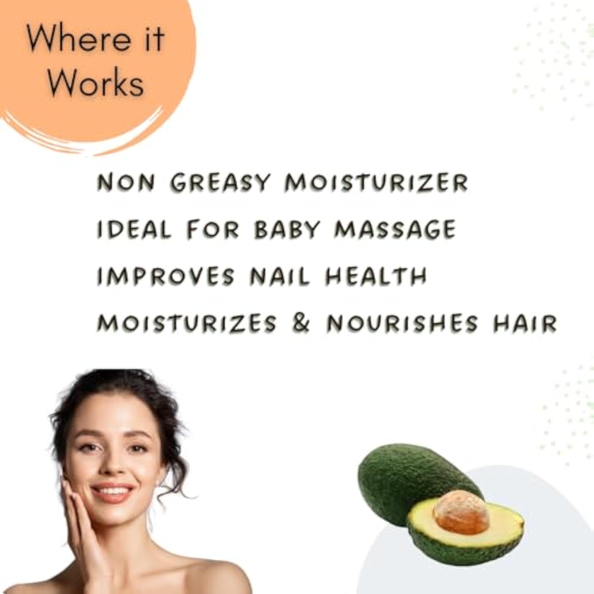 Avocado Oil For Hair Growth, Moisturizing Skin & Face