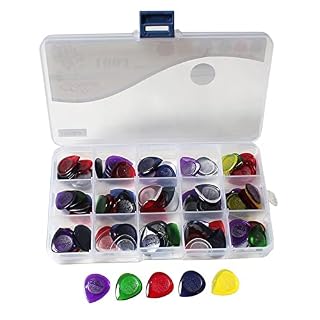 VUBLY 100 pièces guitare basse médiators AP-100JS Durable clair pur couleur Plectre 1.0 2.0 3.0 mixte petite taille avec… - Les Beatles, Paul McCartney, John Lennon, RIngo Starr, George Harrison