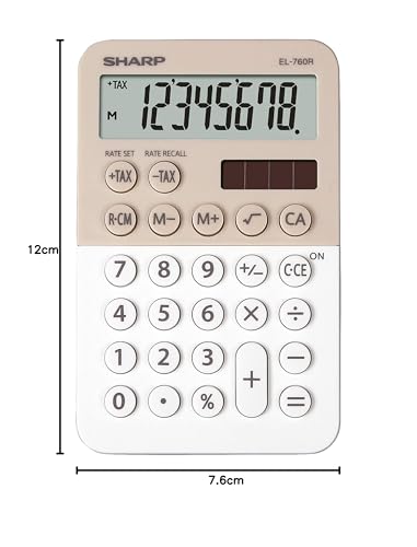 Sharp EL-760 R Taschenrechner mit 8-stelligem Display und Speicher