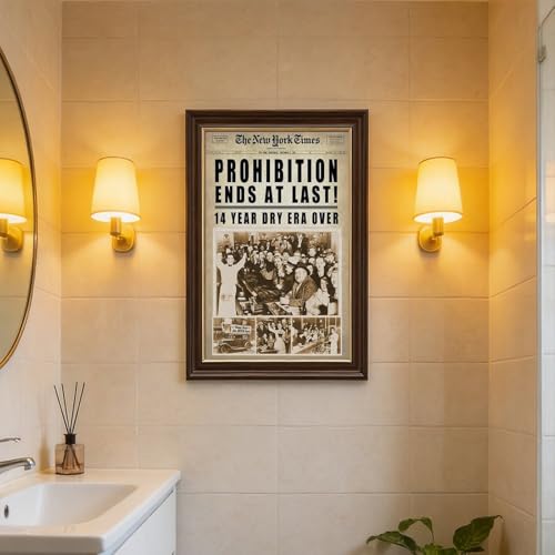Impression sur toile interdiction 1933 repeal cadre suspendre deco murale