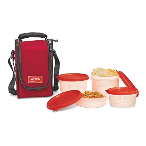Image of MILTON Full Meal 4 Containers Lunch Box - Red