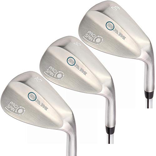 RAM Golf Pro SPIN Juego DE 3 Wedges para Damas- Gap Wedge DE 52°, Sand Wedge DE 56°, LOB Wedge DE 60° - Mano Derecha para Damas, Varilla DE Grafito