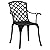 QUAHEAS Black Cast Aluminum Outdoor Bistro Set, Durable 3-Piece Patio Conversation Furniture for Garden Balcony, Round Table & Chairs