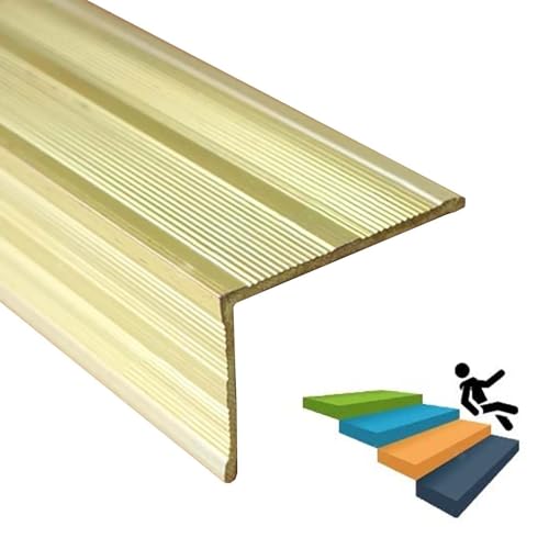 Nez de marche en laiton intérieur extérieur, profilé escalier en L 38x29mm