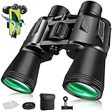 Binóculos Profissionais 20 x 50 para Adultos Prisma BaK4 e Lentes FMC,Compacto Binóculos Poderosos para observação de pássaros, caça e jogos desportivos,inclui Adaptador,alça e pano de limpeza