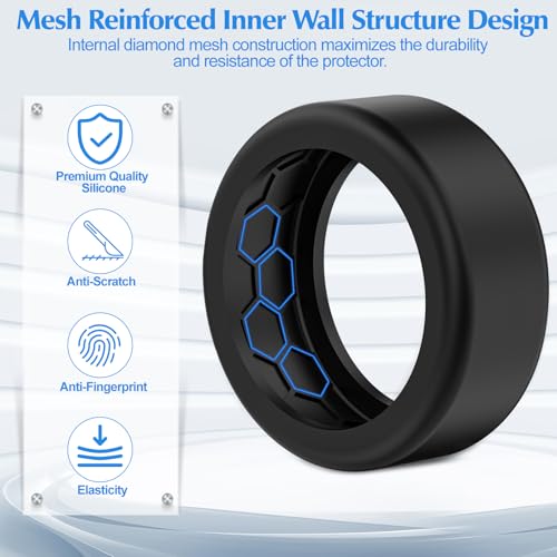 Protector de anillos inteligentes para mujeres y hombres pack de 6 fundas de silicona de 8mm 4