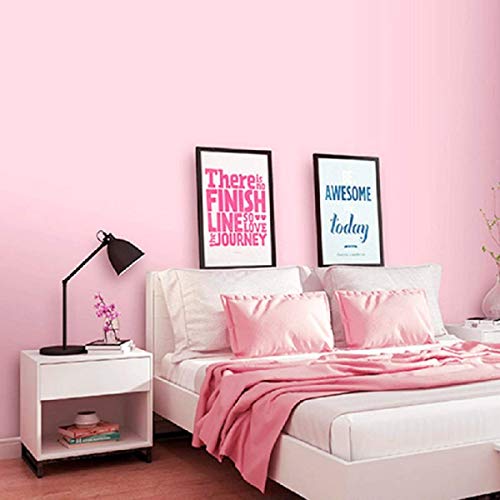 Image of practicalWs Pink Self-Adhesive Wallpaper Film Stick Paper Easy to Apply | Peel And Stick Wallpaper Shelf Liner Table and Door Reform Wall paper