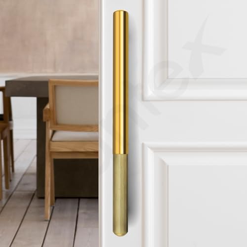 Image of Plantex Door Handle /14 Inch Main Door Handle /Stainless Steel and Aluminium Door Handle /Pull-Push Door Handle /Door Accessories (Pack of 1, Brass Antique, Gold)