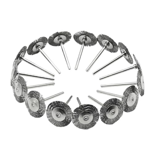 Brosse rotative en fil d'acier inoxydable avec tige pour mini outil rotatif et perceuse, 45 pièces