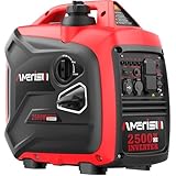 AMERISUN 2500-Watt Inverter Generator, Super Quiet & Lightweight Gas Powered Generator, CO Sensor, RV Ready Parallel Capable, Long Run Time for Camping, Tailgating and Home Use