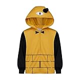 SFWXCOS Bill Cipher Cosplay Costume Hoodie Sweater Zipper Jacket Pullover 3D Sweatshirt Coat for Men (XXL) Yellow