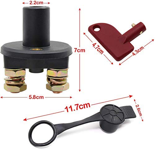 OCR 2Pcs 12V/24V Automotive Car Battery Isolator Disconnect Cut Off Kill Switch