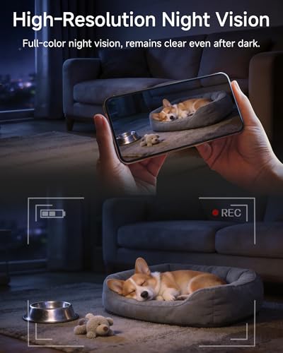 Image of Noorio 4K Security Indoor Camera, 5GHz WiFi Security Camera, Pet /Dog /Baby Camera with Phone app, 360 Pan-Tilt, Night Vision, Human /Pet Auto Tracking, T120