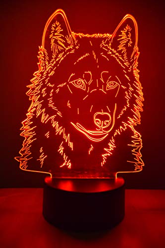Lampe LED 3D loup : une veilleuse apaisante pour rassurer les enfants durant la nuit