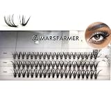 Marsfarmer 60PCS False Eyelashes Cluster Set - 40D 3 Size 10 12 14mm D Curl Eyelashes Clusters Extension Individual Cluster Lashes