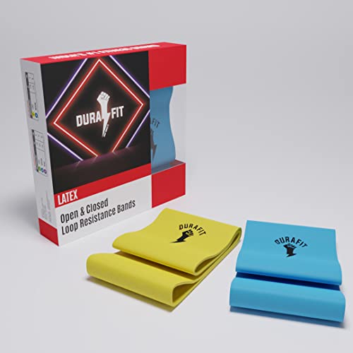 Image of Durafit Resistance Bands | Home Workout | Unisex | Toning | Exercise & Stretching | Mini Loop Bands | Pack of Multi-Color Bands (Exercise Band-B4-Pack of 2)