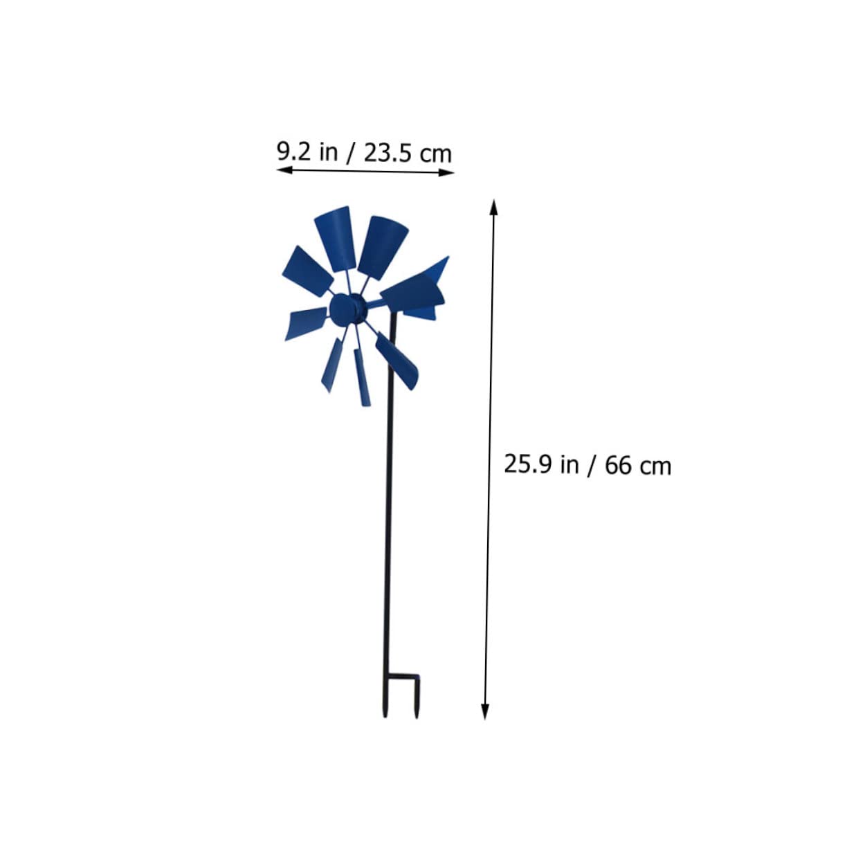 HEMOTON 3 Stück Metall Windmühlen für Garten und Außenbereich | Dekorative Gartenstecker für Park und Hof, Leicht zu Verwenden, Sichere Ausführung, Einzigartige Optik