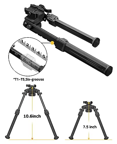 Snapklik.com : Bipod Tactical Rifle Bipod 360 Degrees Adjustable Quick ...