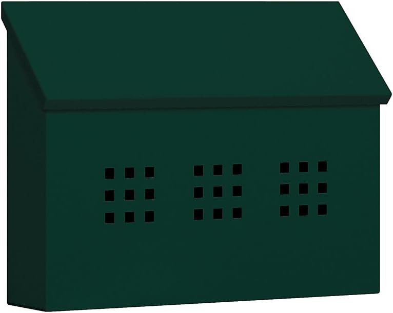 Salsbury Industries4615GRN Traditional Mailbox Decorative Horizontal Style, Green, 14.5 in. W x 11 in. H x 3.5 in. D