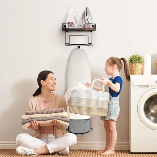 Miniatura 2 de Virklyee Cestas De Lavandería Tejidas Para Mantas 32l Almacenamiento Tejida Canasta 40 X H25 Cm Cesta Para La Ropa Sucia Con Asa, Guardar Ropa, Mantas, Juguetes 3 -Colores Miel