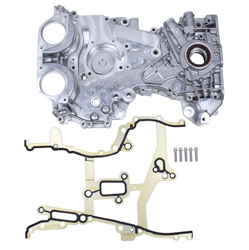 MOTOKU Front Timing Chain Cover Oil Pump Assembly with Gasket for Chevrolet Cruze 1.4 2011-2015 Sonic 1.4 2012-2020 Trax 1.4 2015-2022 Buick Encore 2013-2022