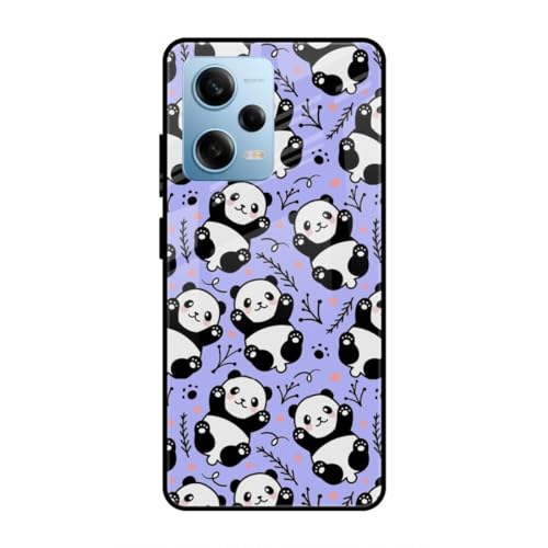 Image of SmashItUp Panda | Animals | Cartoon Designer Printed TPU Metal Case Mobile Back Cover for Redmi Note 12 Pro 5G